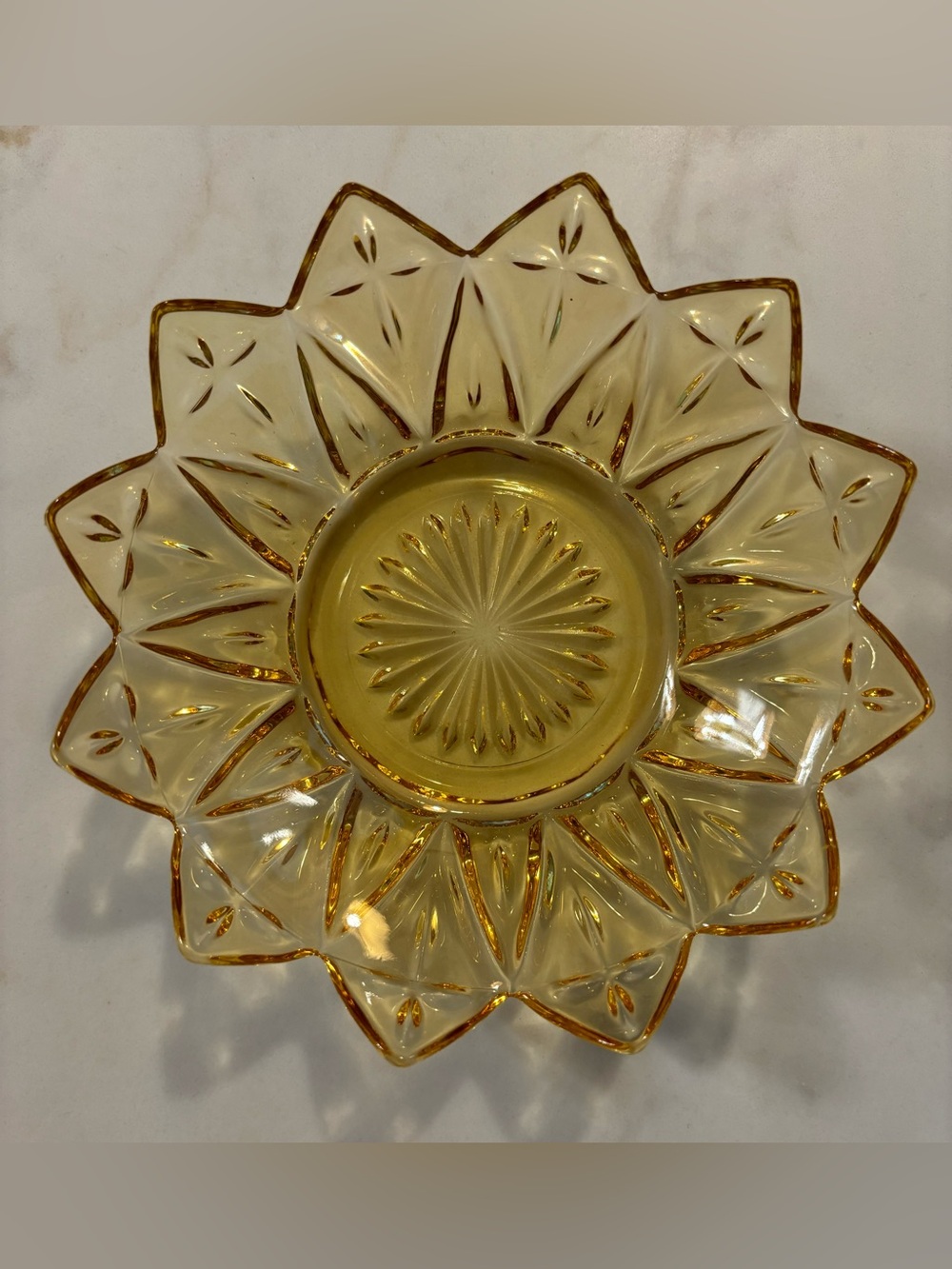 Amber Glass Decorative Bowl/Trinket Dish
